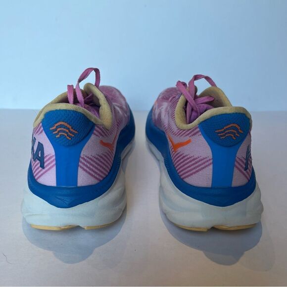 Hoka One Clifton 9 Men\'s Athletic Shoes Pink/Blue Multi Size 9D main image 7